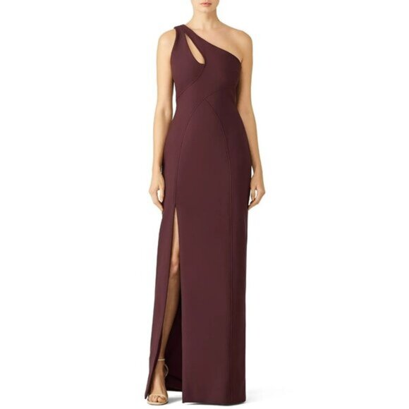 CINQ À SEPT Gianna Gown in Maroon Size US 8 - Picture 1 of 10